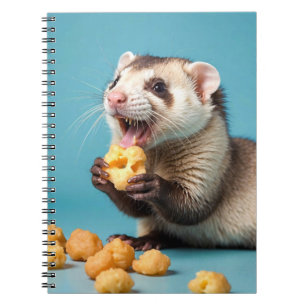 Caderno Espiral Fritas de queijo que comem ferret