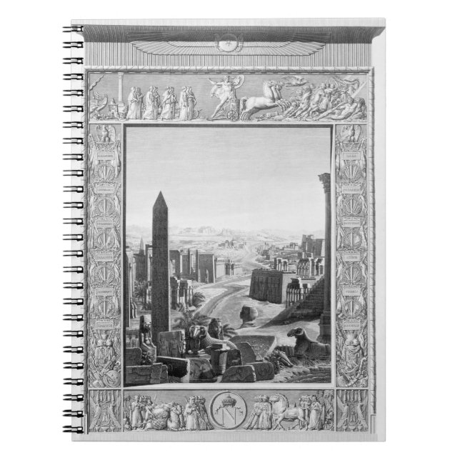 Caderno Espiral Frontispiece ao volume 1 da descrição do ` do por (Frente)