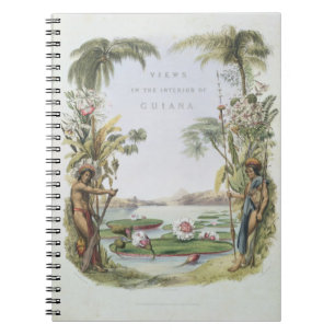 Caderno Espiral Frontispiece às "vistas no interior de Guiana",