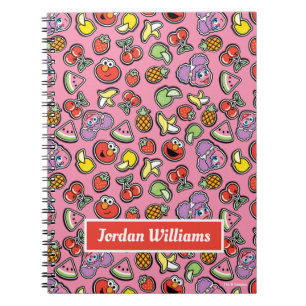 Caderno Espiral Fruity Sticker Elmo & Abby Cadabby Pattern