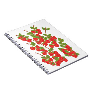 Caderno Espiral fruta de framboesa
