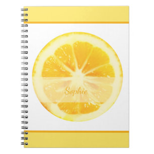 Caderno Espiral Fruta DE LEMÃO PERSONALIZADA SUNNY BRIGHT FUN AMAR