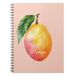 Caderno Espiral Fruta de Manga Amarela Rosa
