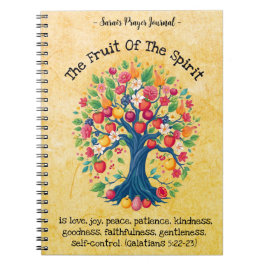 Caderno Espiral Fruta do Espírito - Diário de oração personalizada