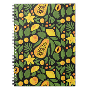 Caderno Espiral Frutas Exóticas: Verão Colorido sem Olhos