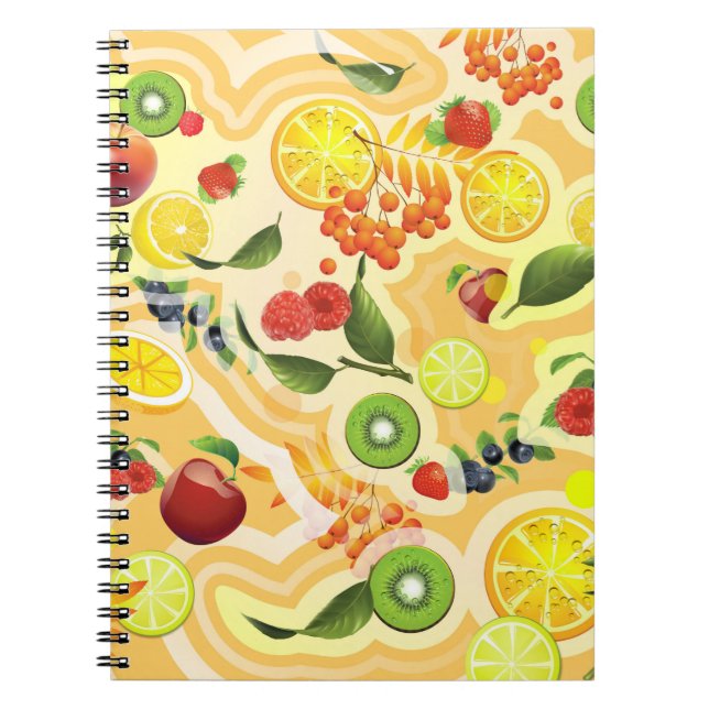 Caderno Espiral Frutas mistas 6 (Frente)