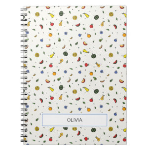 Caderno Espiral Frutas Tropicais Personalizadas