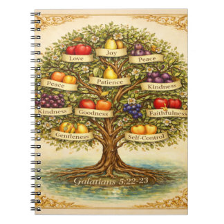 Caderno Espiral Fruto da Árvore do Espírito Arte na Parede –