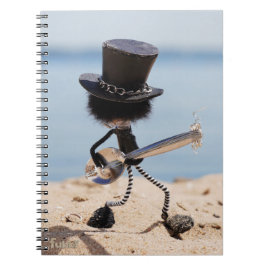 Caderno Espiral Fubby gitarist met look alike Slash hoed.