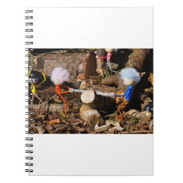 Caderno Espiral Fubby's die hout zagen.