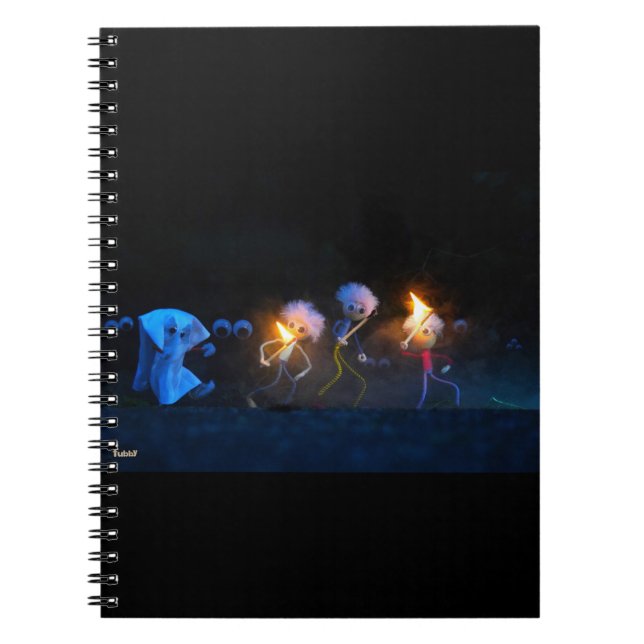 Caderno Espiral Fubby's op spooktocht, halloween grap. (Frente)