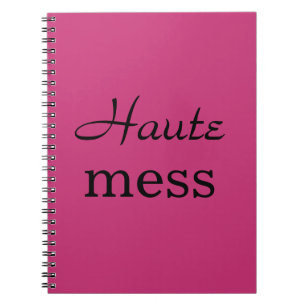 Caderno Espiral Fuchsia & Black Haute Mess Notebook
