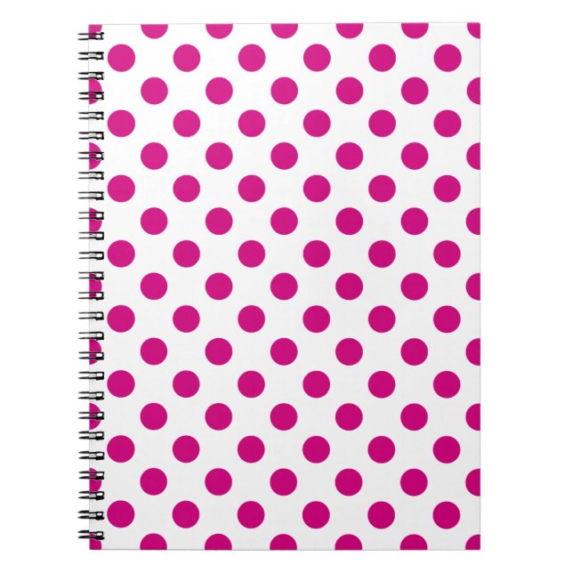 Caderno Espiral Fuchsia bolinhas (Frente)