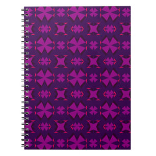 Caderno Espiral Fuchsia Geotech: A Vibrant Abstract Geometric Text