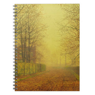 Caderno Espiral Fulgor de noite de John Atkinson Grimshaw ,