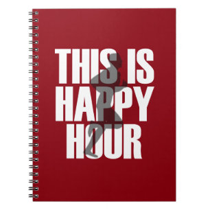 Caderno Espiral Funcionar é happy hour