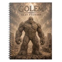 Caderno Espiral Fundição de Argila Golem Cinema Escuro
