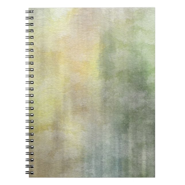 Caderno Espiral fundo abstrato da aguarela da arte no papel 2 (Frente)