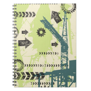 Caderno Espiral Fundo abstrato da olá!-tecnologia