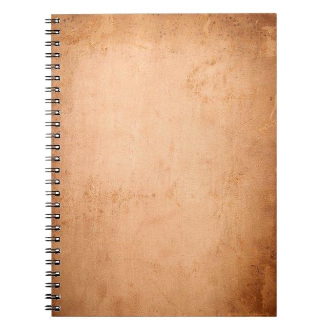 Caderno Espiral Fundo antigo de Tan do couro do livro dos 1800s do (Frente)