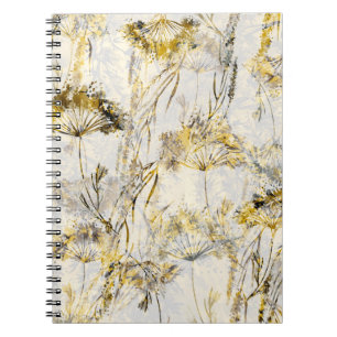 Caderno Espiral fundo aquarela abstrato: dandelion, juniper