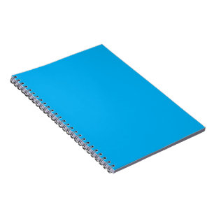 Caderno Espiral Fundo Azul Ciano Sólido