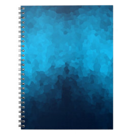Caderno Espiral Fundo Azul Cristalizado por abstrato