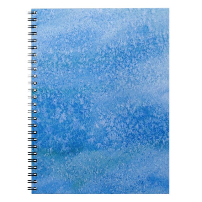 Caderno Espiral Fundo azul da aguarela (Frente)