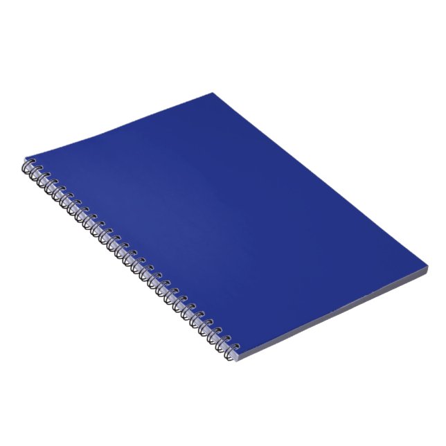 Caderno Espiral Fundo Azul Escuro Sólido | Design Minimalista Ousa (Lado Direito)