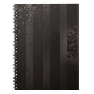 Caderno Espiral Fundo castanho listrado a vapor