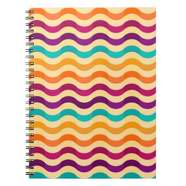 Caderno Espiral Fundo com as listras em 2 retros (Frente)