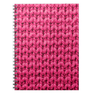 Caderno Espiral Fundo cor-de-rosa. Textura de fios. Kn vertical