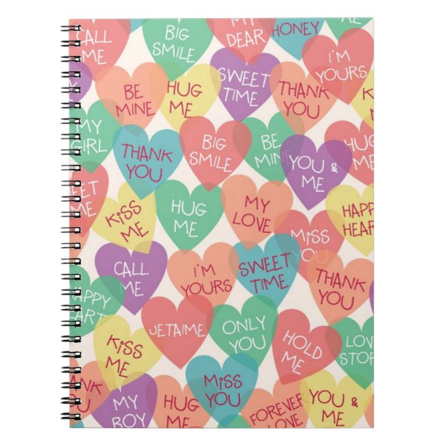 Caderno Espiral Fundo da forma do amor (Frente)