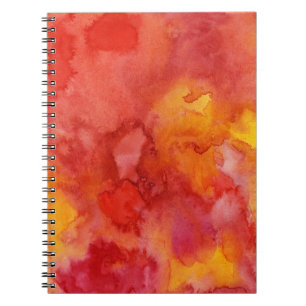 Caderno Espiral Fundo da pintura da aguarela