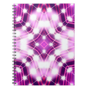 Caderno Espiral Fundo das luzes flutuantes