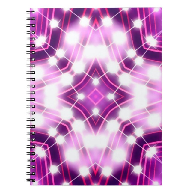 Caderno Espiral Fundo das luzes flutuantes (Frente)