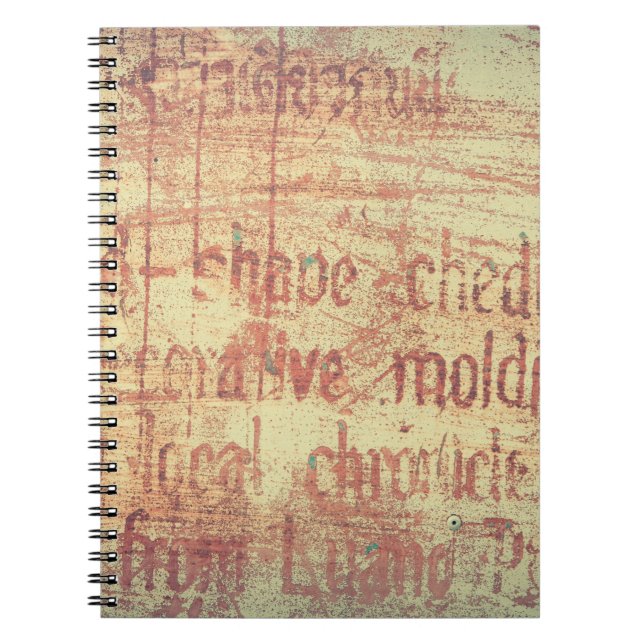 Caderno Espiral Fundo de alumínio envelhecido (Frente)