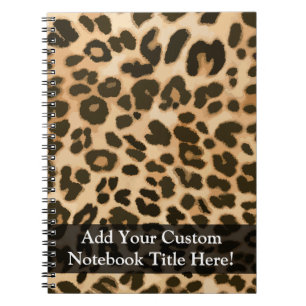 Caderno Espiral Fundo de impressão do Leopard