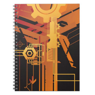 Caderno Espiral Fundo de intervalo mínimo técnico