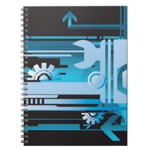 Caderno Espiral Fundo de intervalo mínimo técnico 3