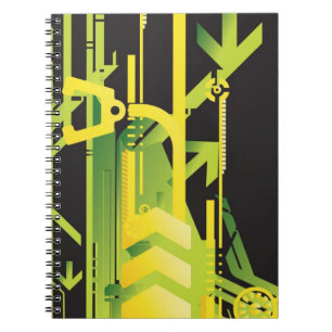 Caderno Espiral Fundo de intervalo mínimo técnico 4