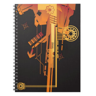 Caderno Espiral Fundo de intervalo mínimo técnico 6