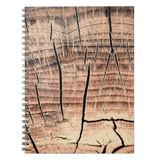 Caderno Espiral fundo de madeira estumpabstract, idade, envelhecim