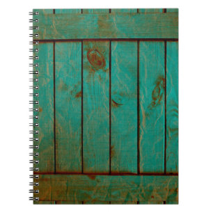 Caderno Espiral fundo de madeira vestido grundgy