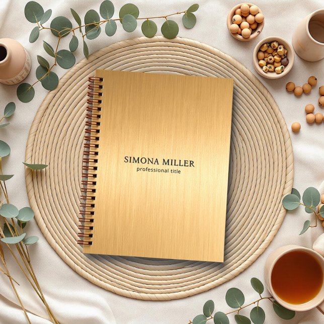 Caderno Espiral Fundo de Ouro Luxuoso (Criador carregado)