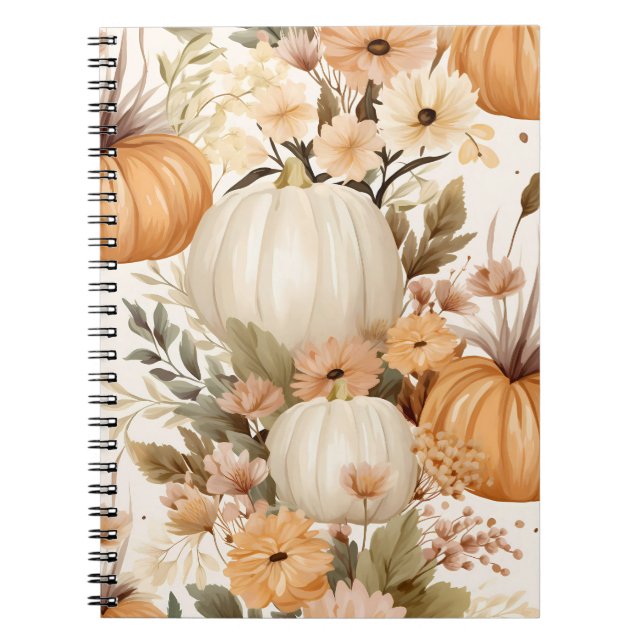 Caderno Espiral Fundo de outono (Frente)
