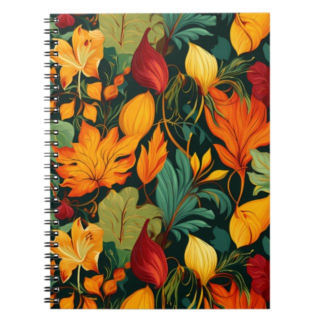 Caderno Espiral Fundo de outono (Frente)