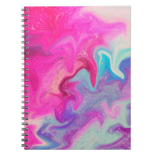 Caderno Espiral Fundo de pintura mista