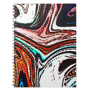 Caderno Espiral Fundo de redemoinho abstrato. Textura de tinta líq