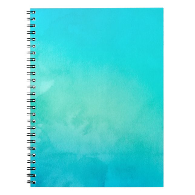 Caderno Espiral Fundo de textura azul-claro (Frente)